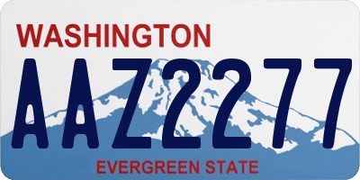 WA license plate AAZ2277