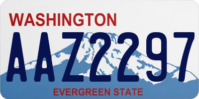 WA license plate AAZ2297