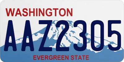 WA license plate AAZ2305