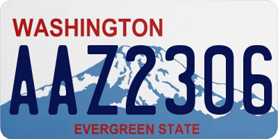 WA license plate AAZ2306