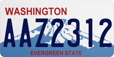 WA license plate AAZ2312