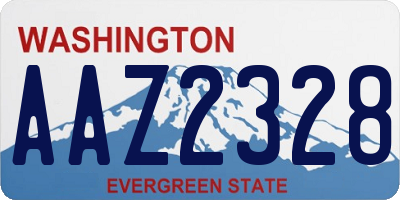 WA license plate AAZ2328