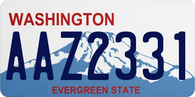 WA license plate AAZ2331