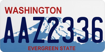 WA license plate AAZ2336