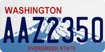 WA license plate AAZ2350