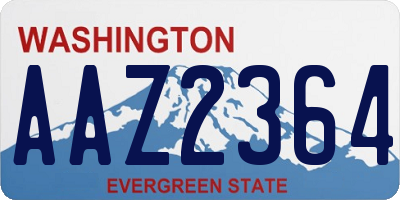 WA license plate AAZ2364
