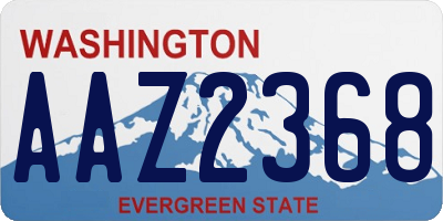WA license plate AAZ2368