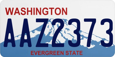 WA license plate AAZ2373