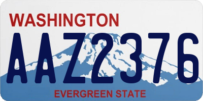 WA license plate AAZ2376