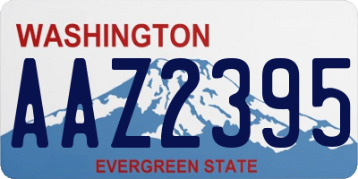 WA license plate AAZ2395
