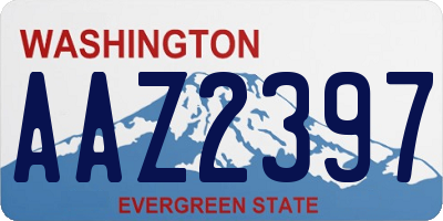 WA license plate AAZ2397