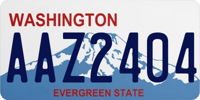 WA license plate AAZ2404