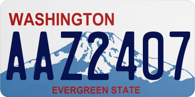 WA license plate AAZ2407
