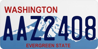 WA license plate AAZ2408
