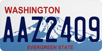 WA license plate AAZ2409