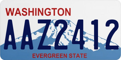 WA license plate AAZ2412