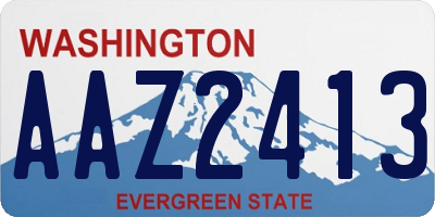 WA license plate AAZ2413