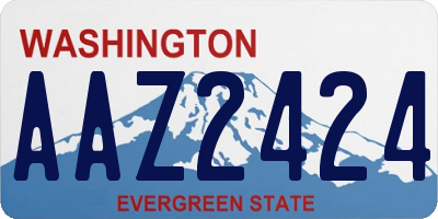 WA license plate AAZ2424