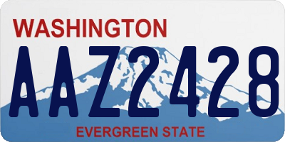 WA license plate AAZ2428