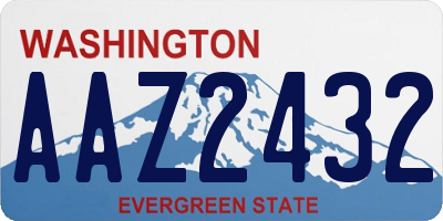 WA license plate AAZ2432