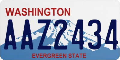 WA license plate AAZ2434
