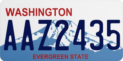 WA license plate AAZ2435