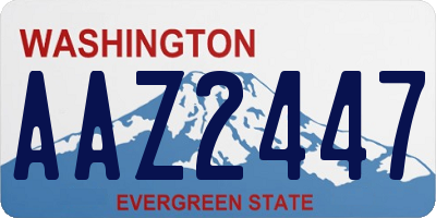 WA license plate AAZ2447