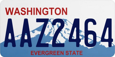 WA license plate AAZ2464