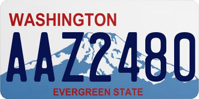 WA license plate AAZ2480