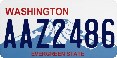 WA license plate AAZ2486