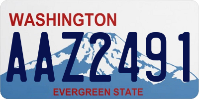 WA license plate AAZ2491