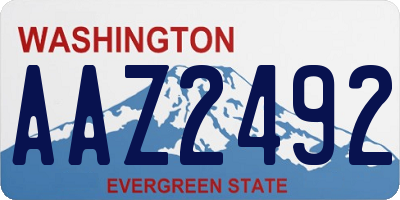 WA license plate AAZ2492