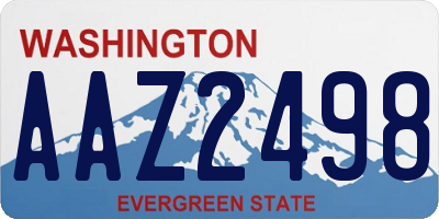 WA license plate AAZ2498