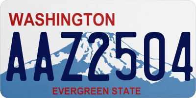 WA license plate AAZ2504