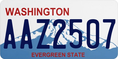 WA license plate AAZ2507