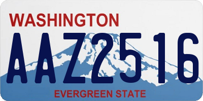 WA license plate AAZ2516