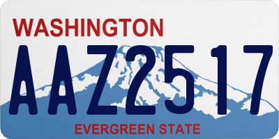 WA license plate AAZ2517