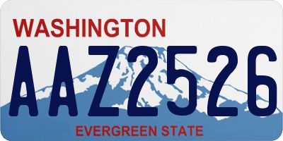 WA license plate AAZ2526