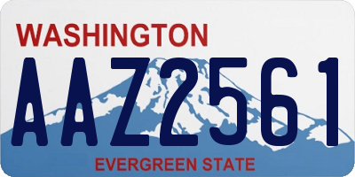 WA license plate AAZ2561