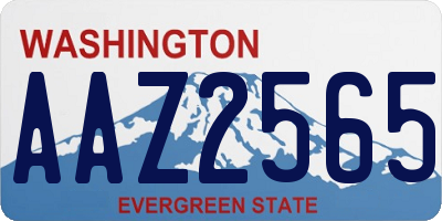 WA license plate AAZ2565