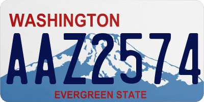 WA license plate AAZ2574