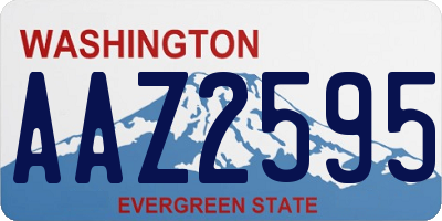 WA license plate AAZ2595