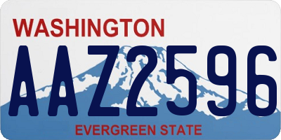 WA license plate AAZ2596