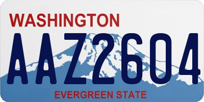 WA license plate AAZ2604