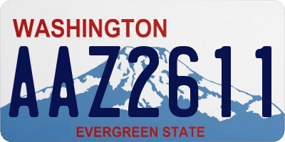 WA license plate AAZ2611