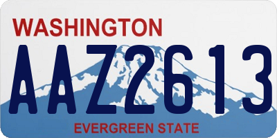 WA license plate AAZ2613