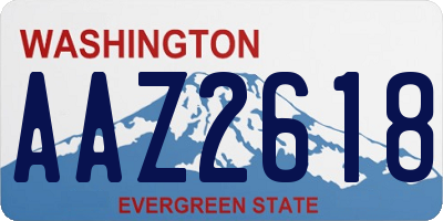 WA license plate AAZ2618