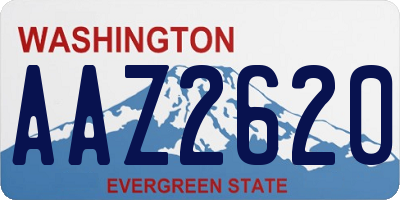 WA license plate AAZ2620