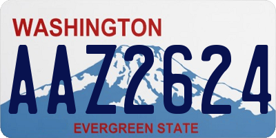 WA license plate AAZ2624