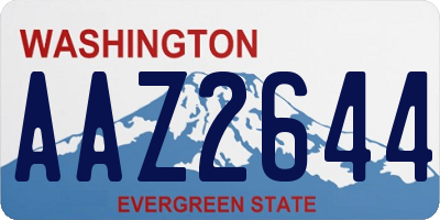 WA license plate AAZ2644
